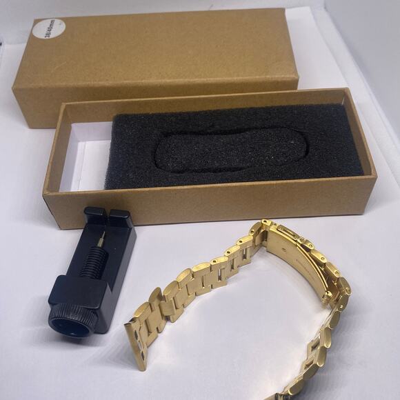 Gold Tone Stainless Steel Apple Watch Libra Gemini band 38/40mm - Picture 6 of 12